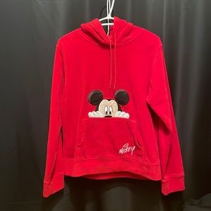 Mickey Mouse vintage 80s Red hoodie Sherpa